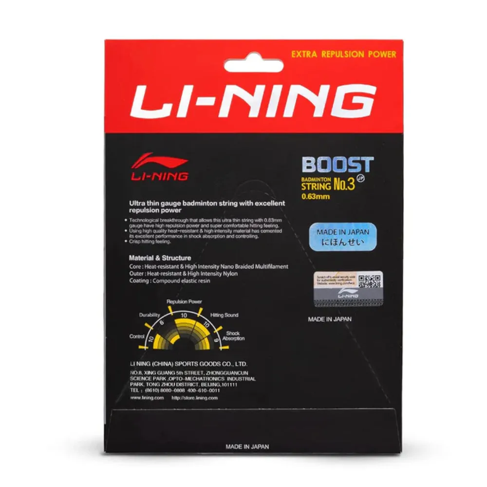 Li-Ning No. 3 Boost Badminton String (Alpine White)