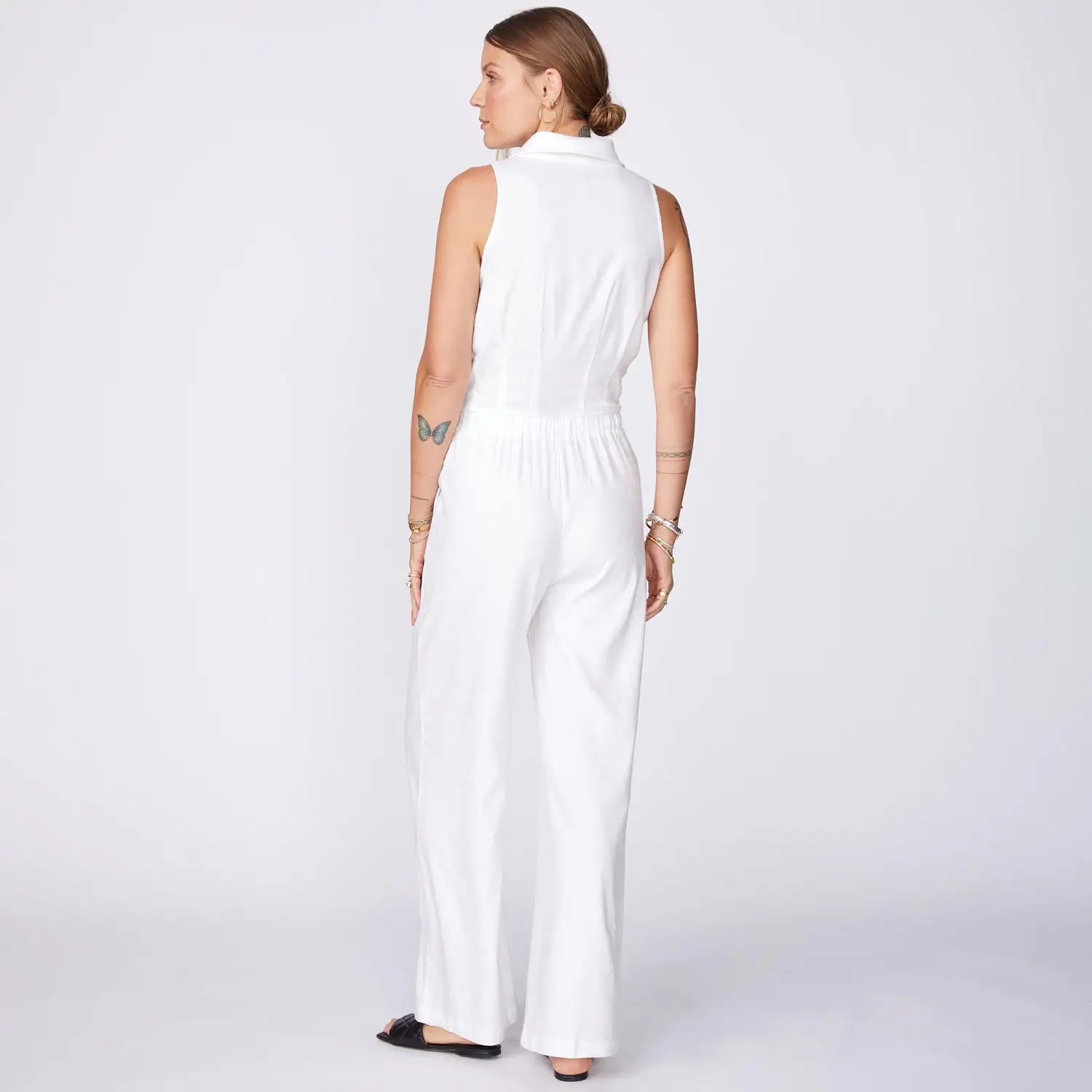 Linen Halter Polo Jumpsuit