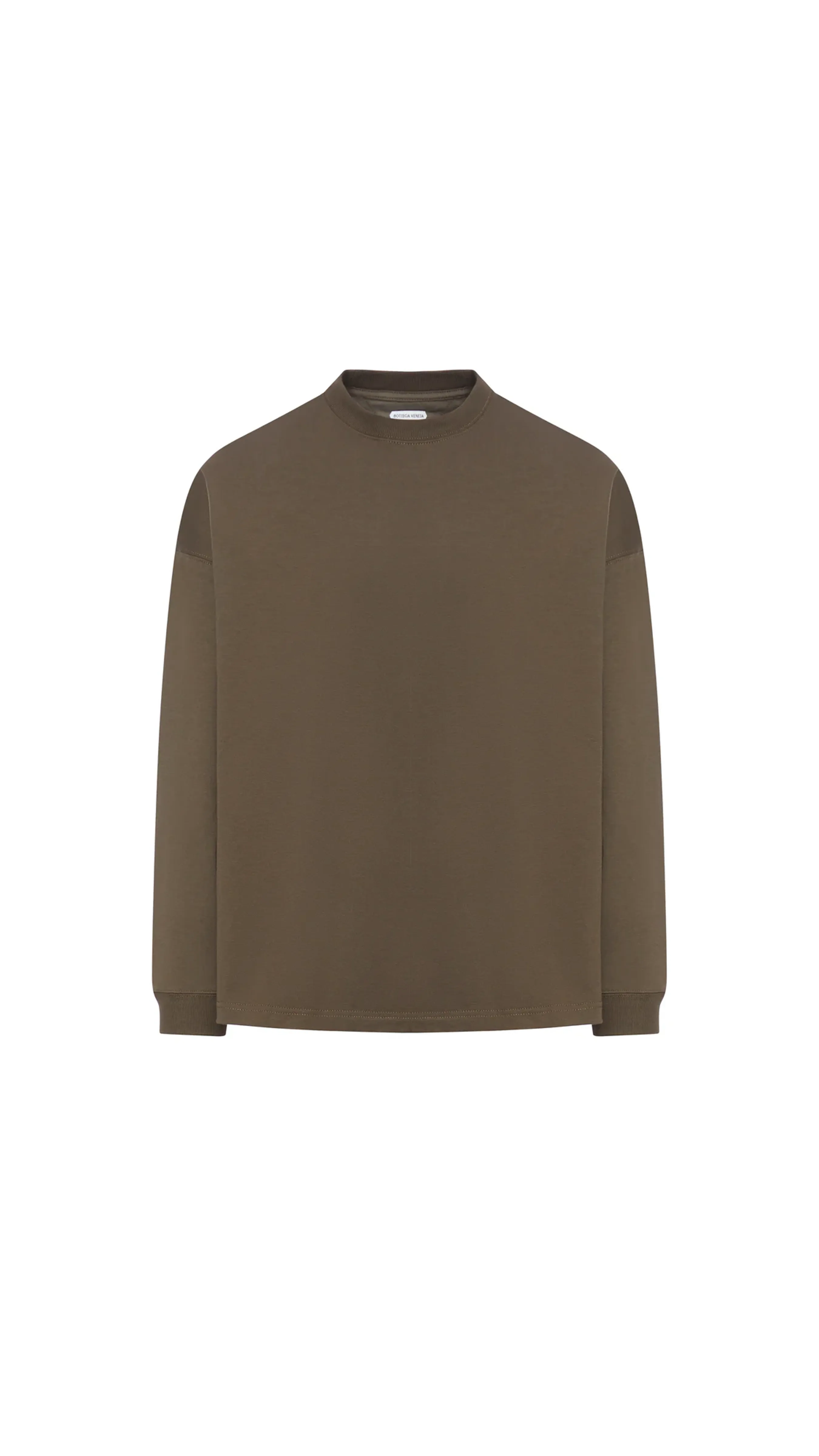 Long Sleeve Oversized T-Shirt - Brown