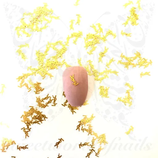 Luxe Nails Gold Thin Metallic Nail Charms