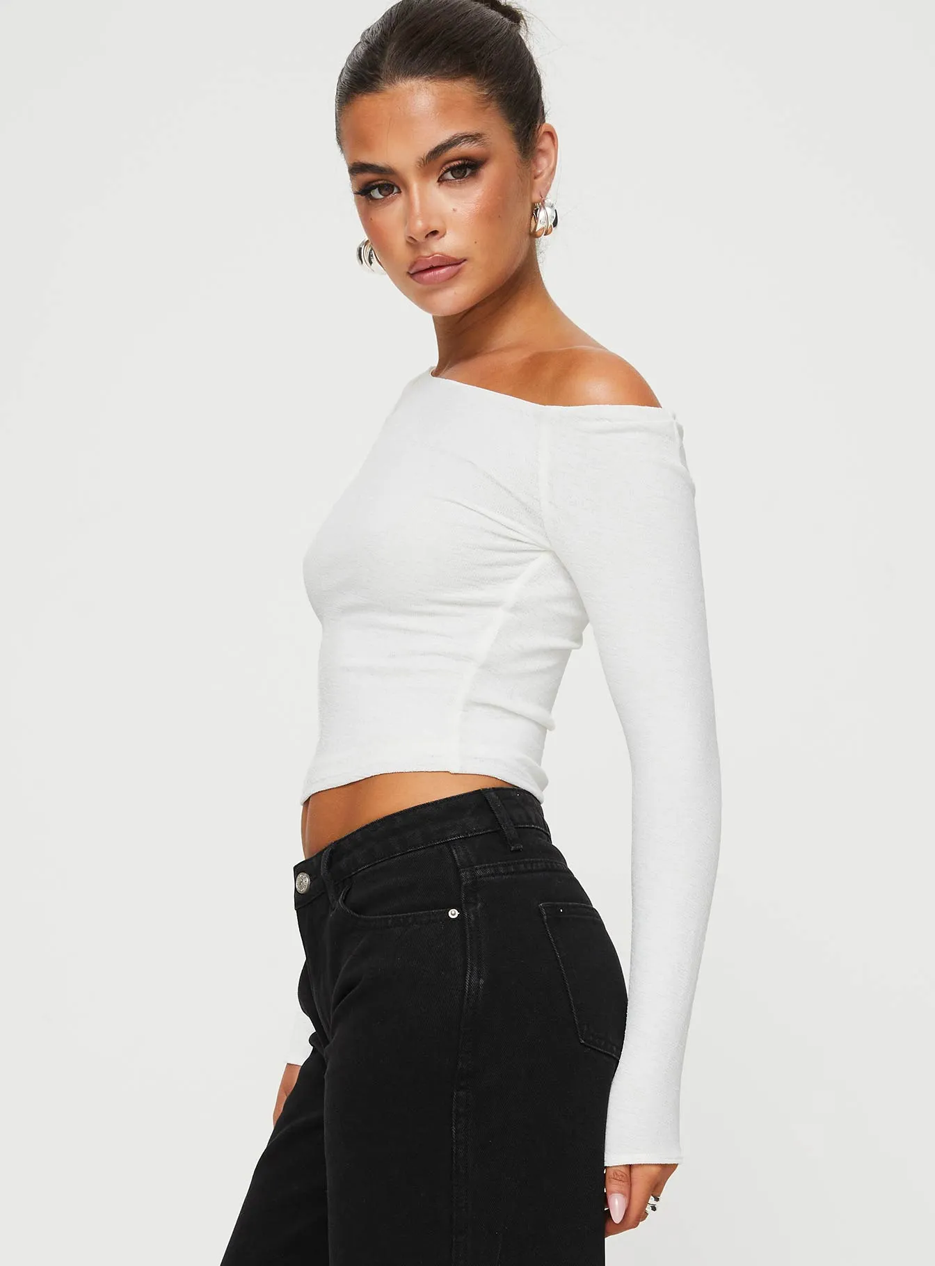 Malian Long Sleeve Top White