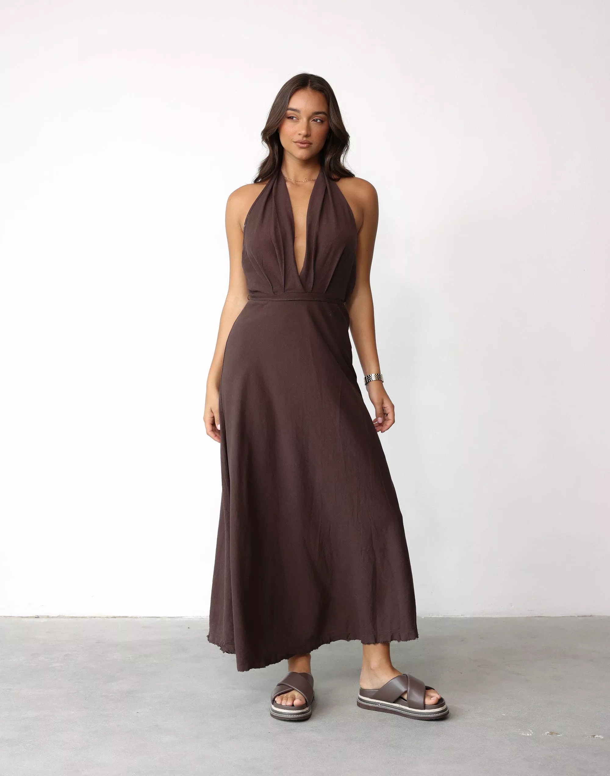 Marjorie Maxi Dress (Cocoa)