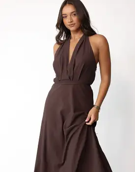 Marjorie Maxi Dress (Cocoa)