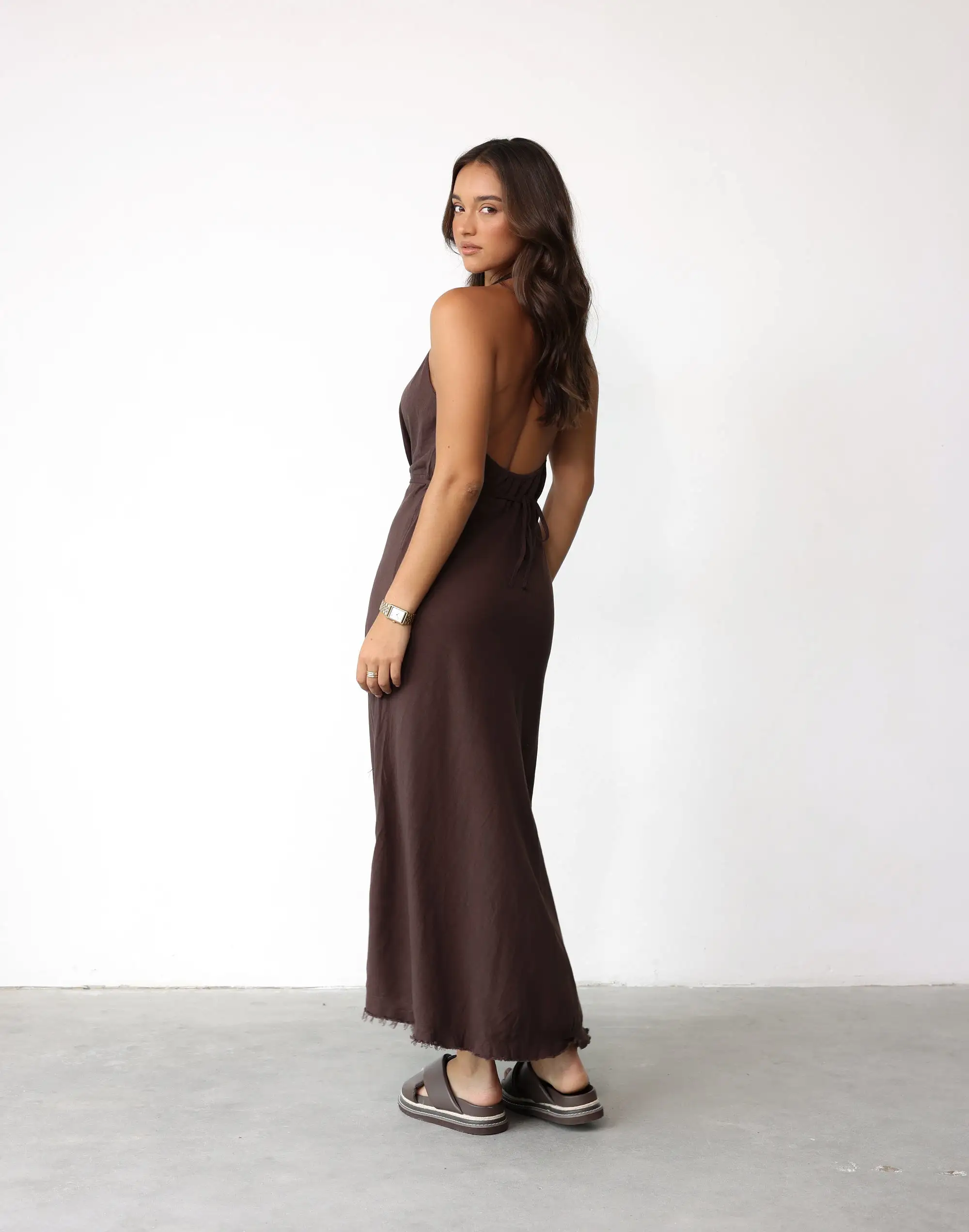 Marjorie Maxi Dress (Cocoa)