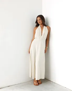 Marjorie Maxi Dress (Oat)