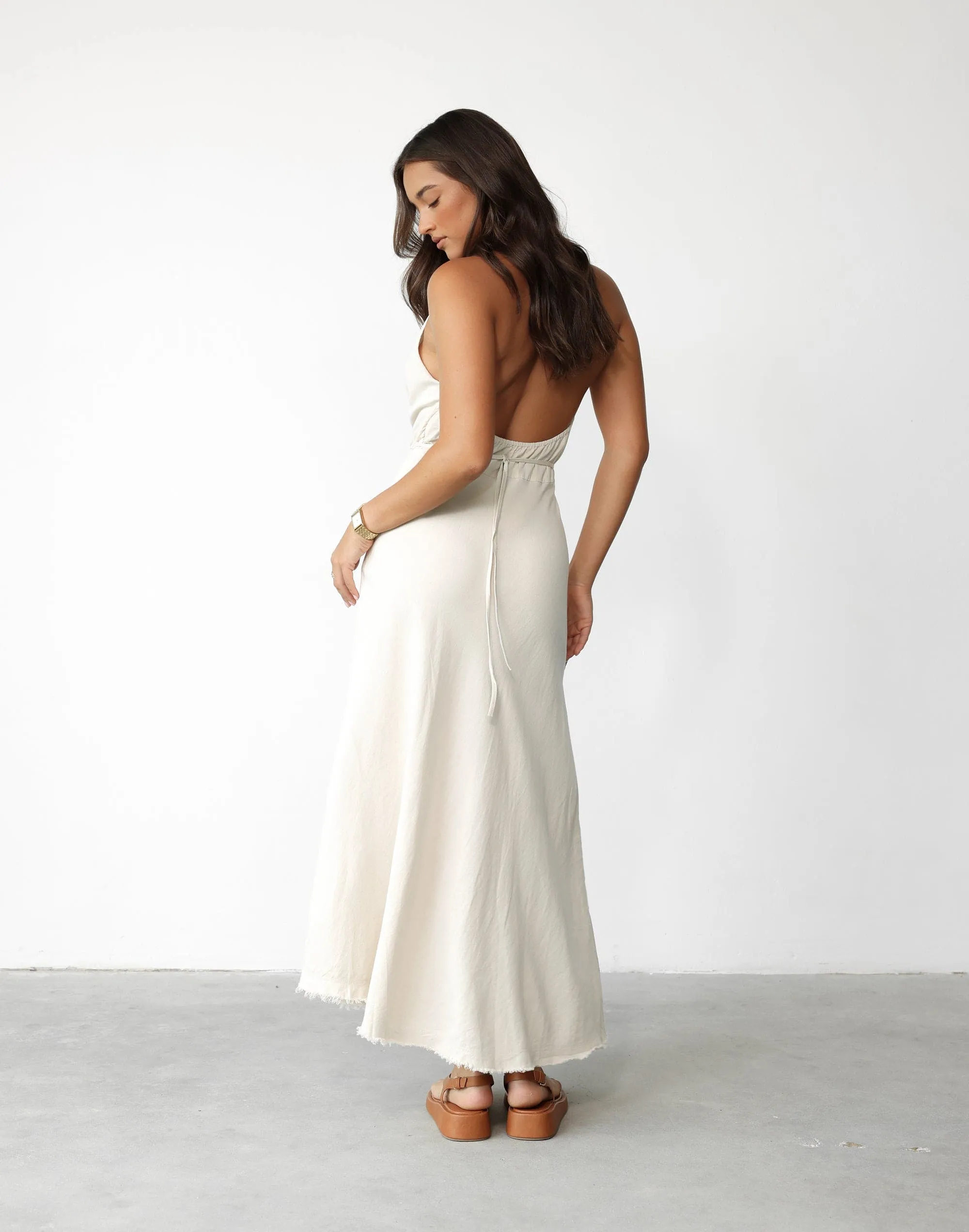 Marjorie Maxi Dress (Oat)