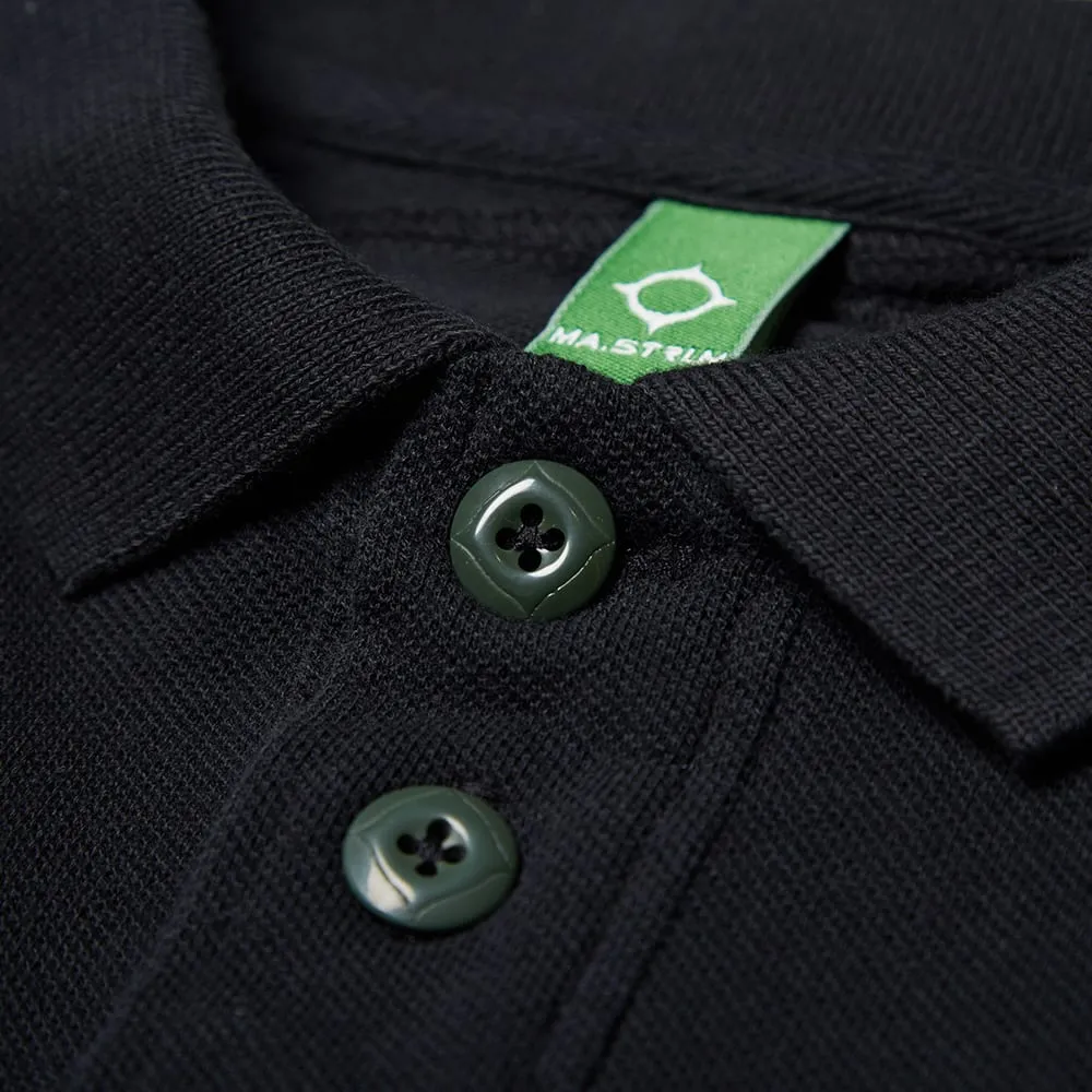 MA.STRUM Long Sleeve Compass PoloBlack