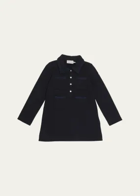 Moncler Girl's Knitted Trim Dress, Size 8-14