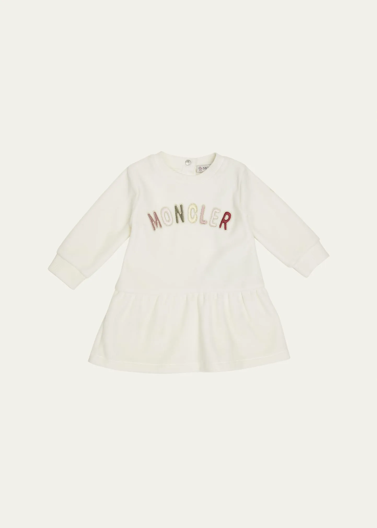 Moncler Girl's Logo-Print Embroidered Dress, Size 6M-3