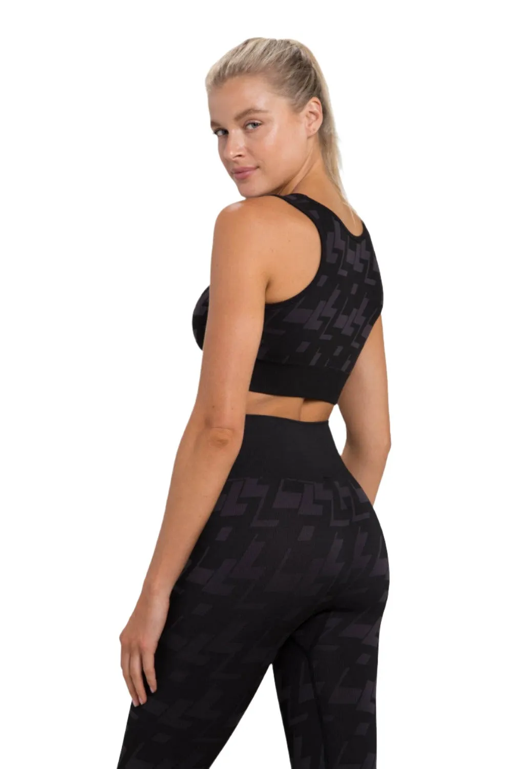 Mono B Seamless Geo Active Bra Top AT-A09100