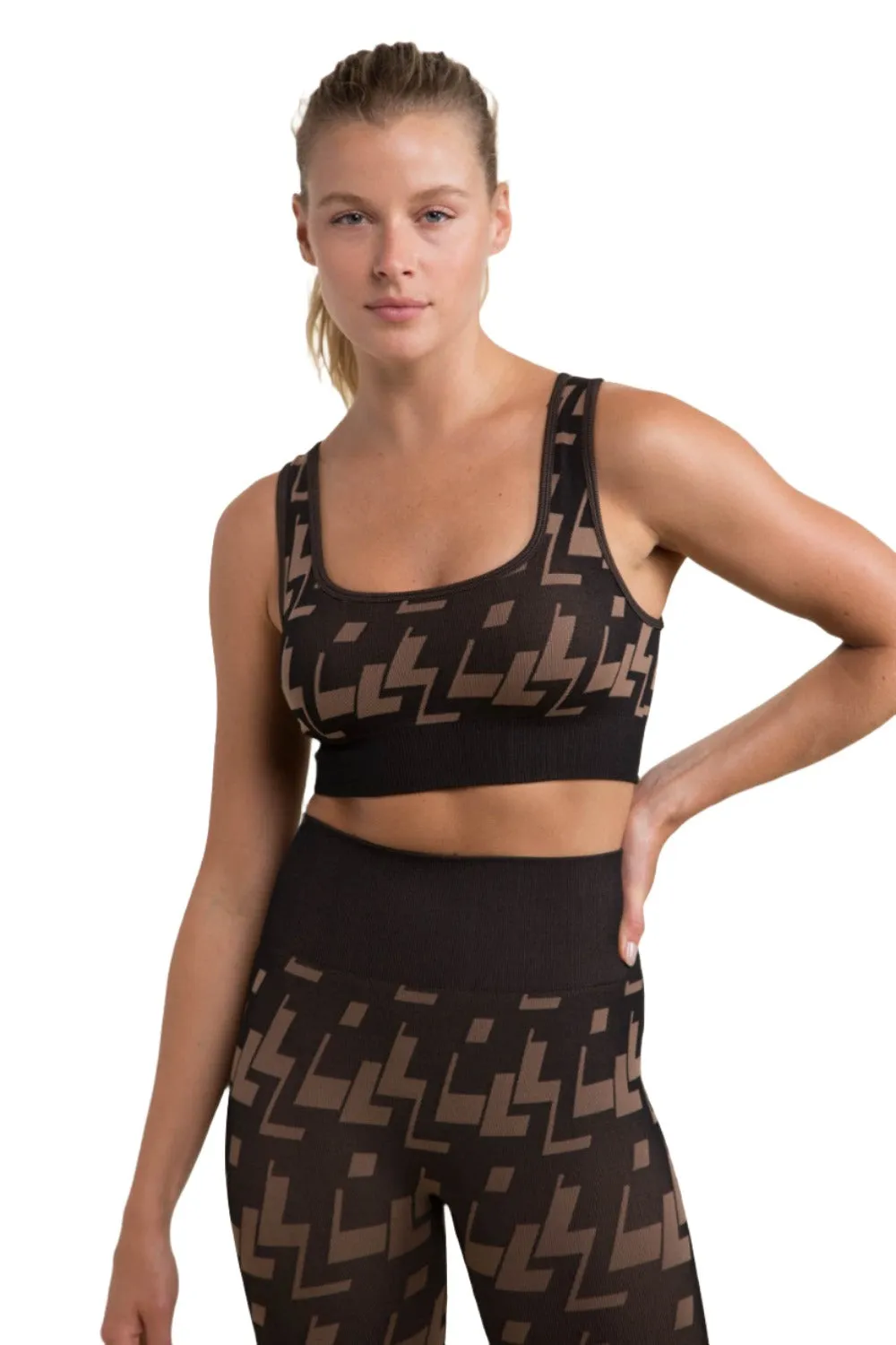 Mono B Seamless Geo Active Bra Top AT-A09100