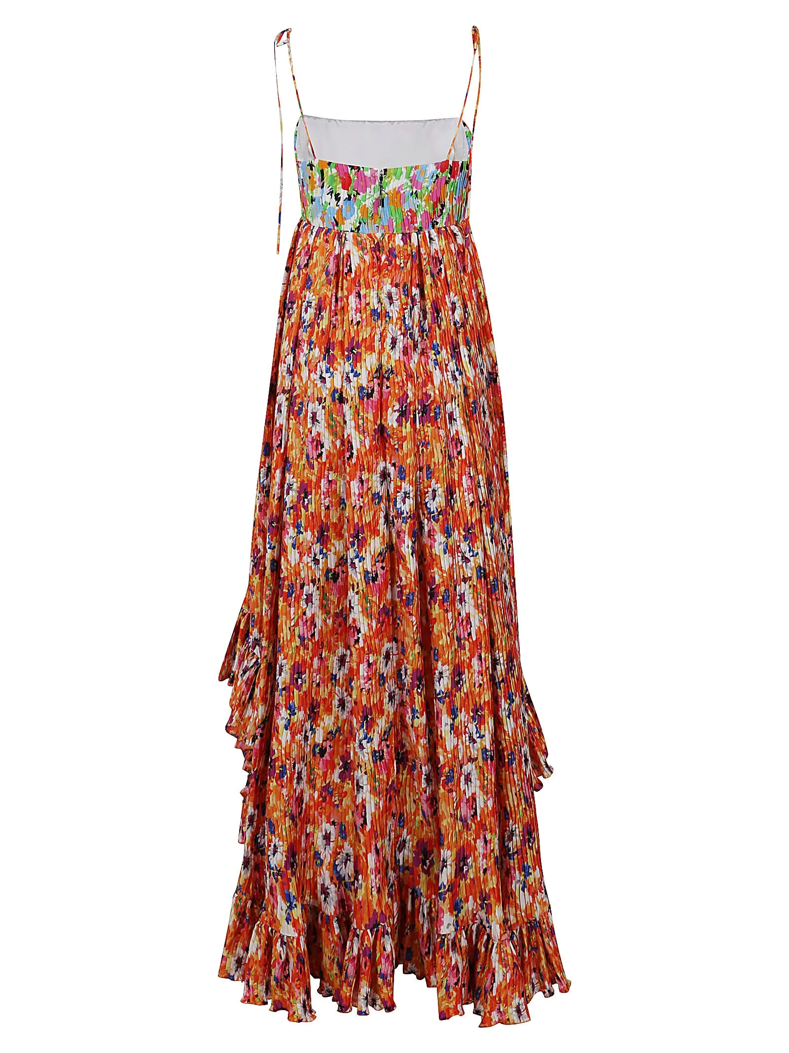 MSGM Floral Print Pleated Dress