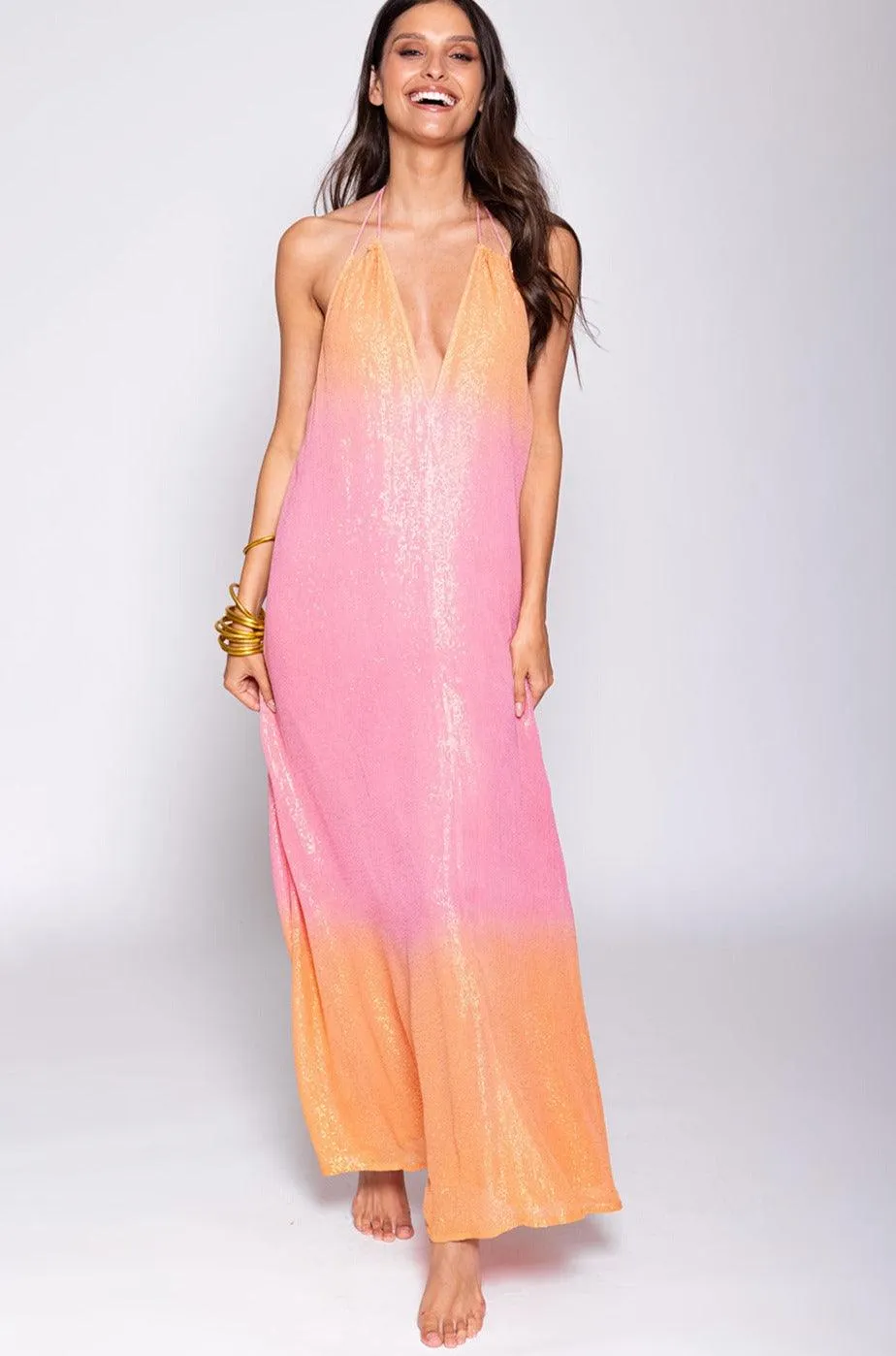 Natasha Marbella Tie Dye Maxi Dress