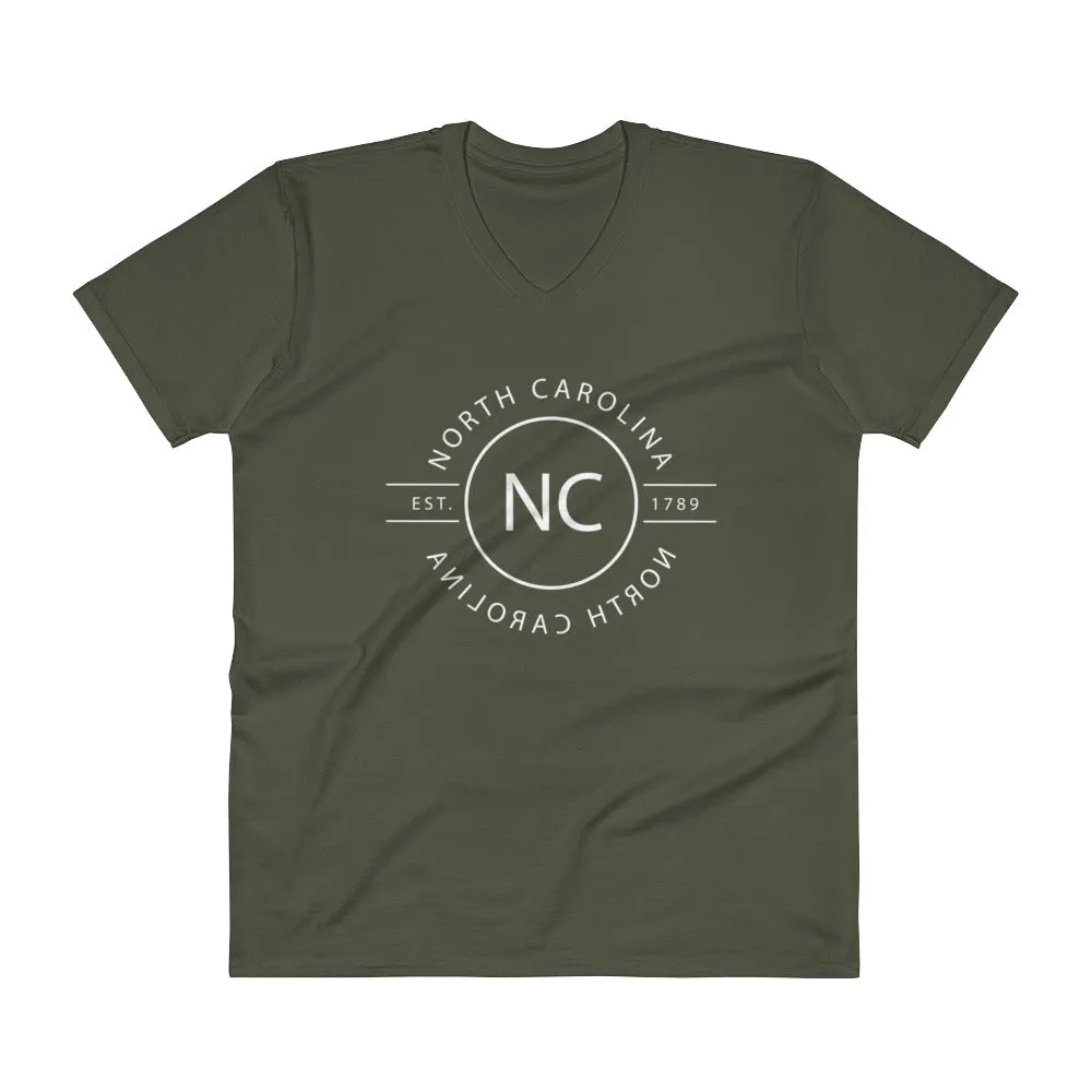 North Carolina - V-Neck T-Shirt - Reflections