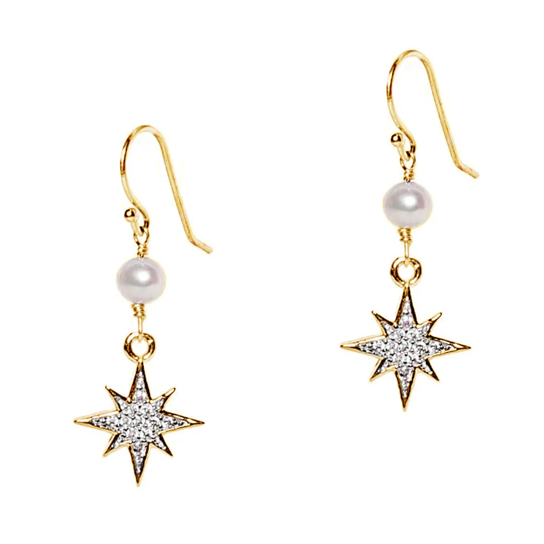 North Star Pearl Earrings