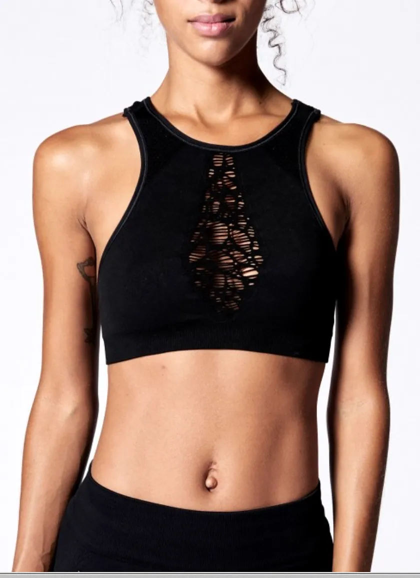 Nux Rivalry Mesh Crop Sports Bra