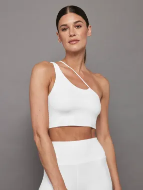 One Shoulder Convertible Bra Top in Melt - White