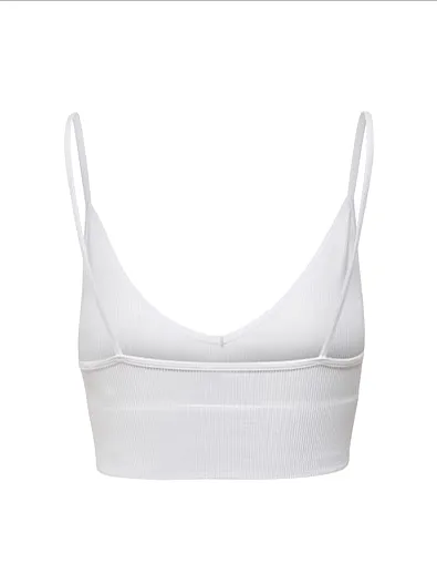 ONLY Vicky Rib Seamless V-Neck Bra Top