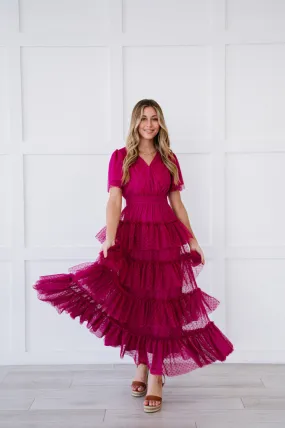 Paris Dress in Magenta