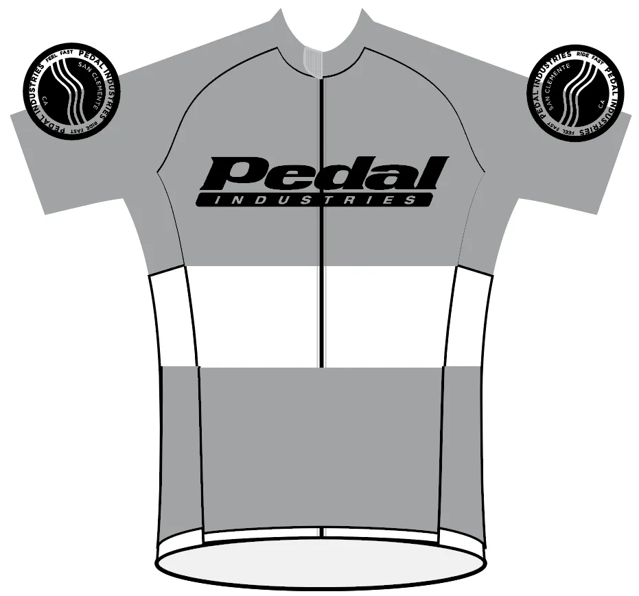 PEDAL industries '19 Team PRO JERSEY 2.0 HALF SLEEVE - GRAY