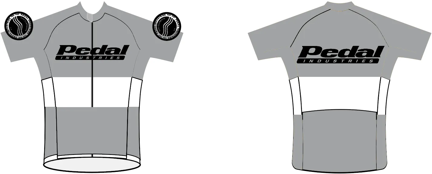 PEDAL industries '19 Team PRO JERSEY 2.0 HALF SLEEVE - GRAY