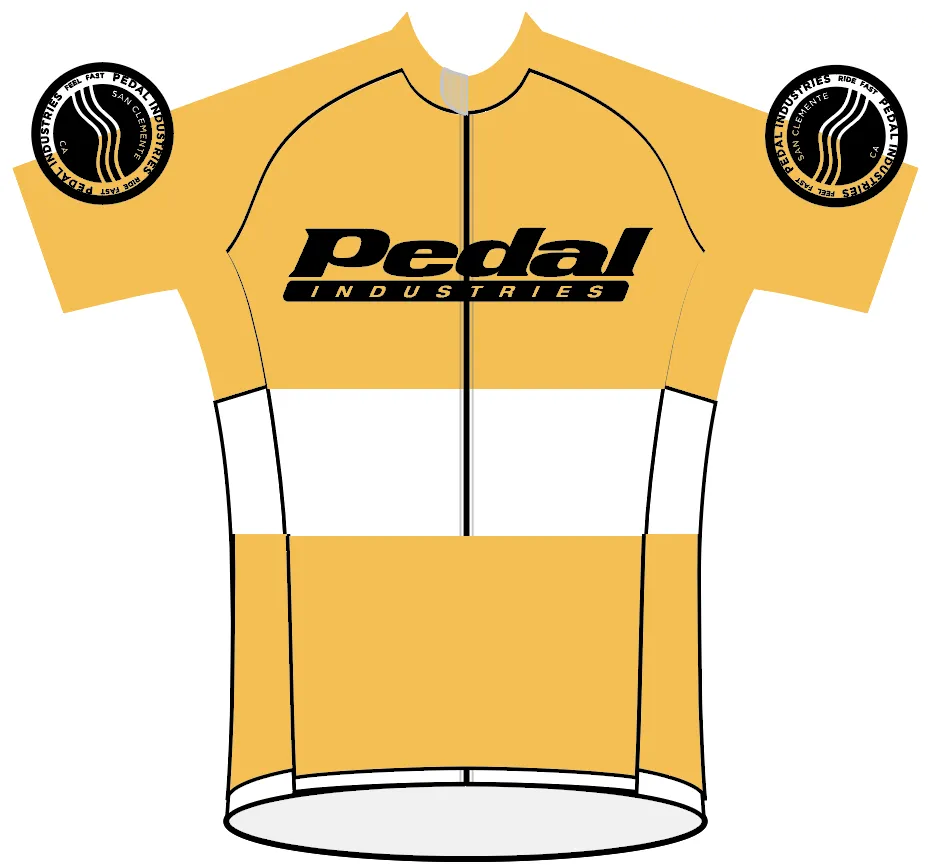 PEDAL industries '19 Team PRO JERSEY 2.0 SHORT SLEEVE - YELLOW