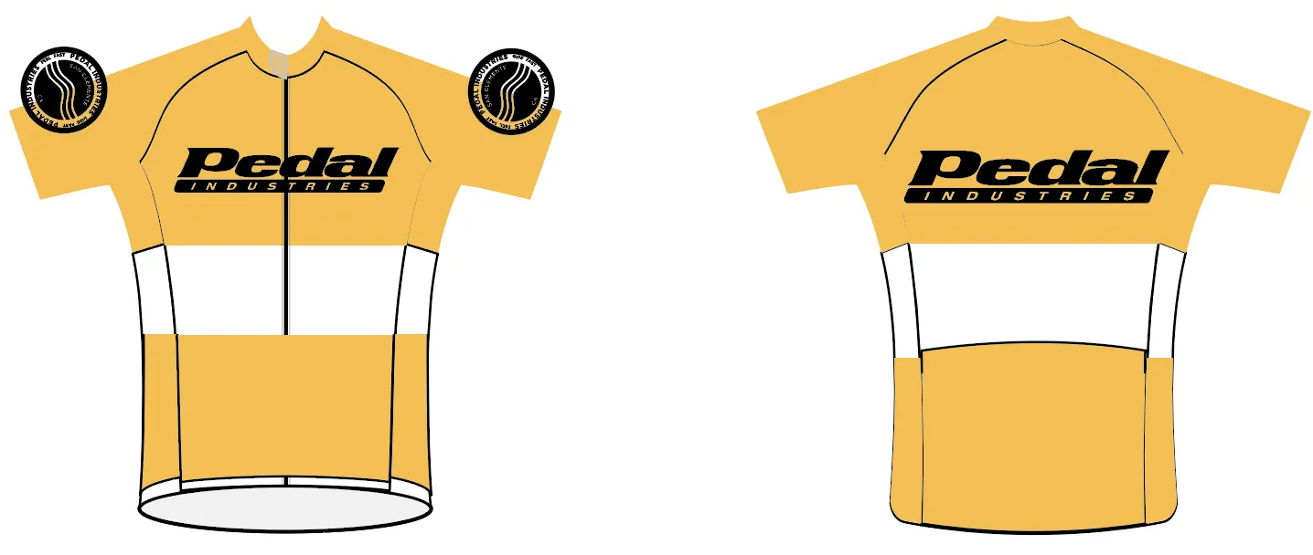 PEDAL industries '19 Team PRO JERSEY 2.0 SHORT SLEEVE - YELLOW