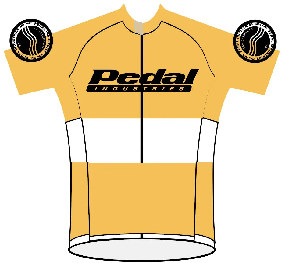 PEDAL industries '19 Team SPEED JERSEY SHORT SLEEVE - YELLOW - Ladies