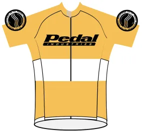 PEDAL industries '19 Team SPEED JERSEY SHORT SLEEVE - YELLOW - Ladies