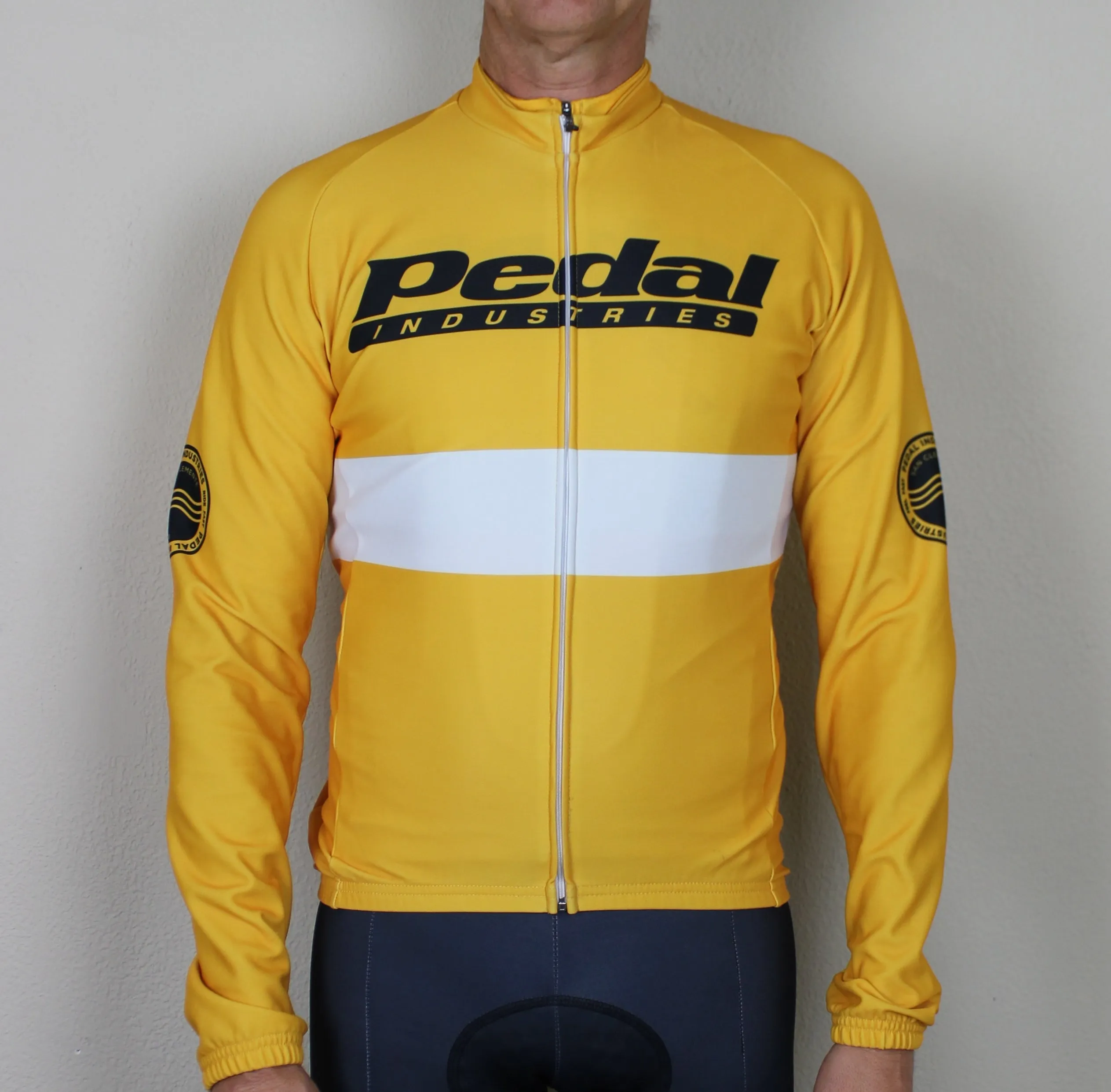 PEDAL TEAM '19 YELLOW LONG SLEEVE Fleece-lIned