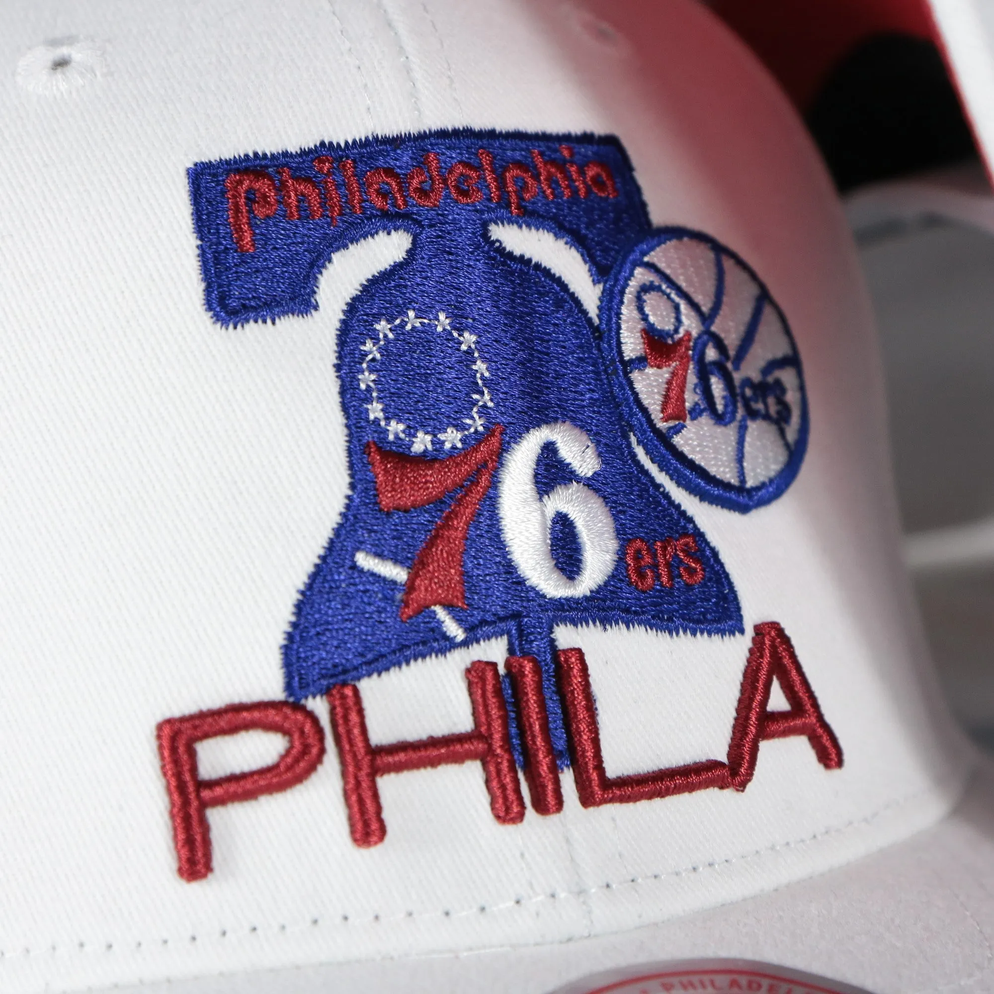 Philadelphia 76ers NBA Hardwood Classics All in Pro Red Bottom | White Snapback Hat