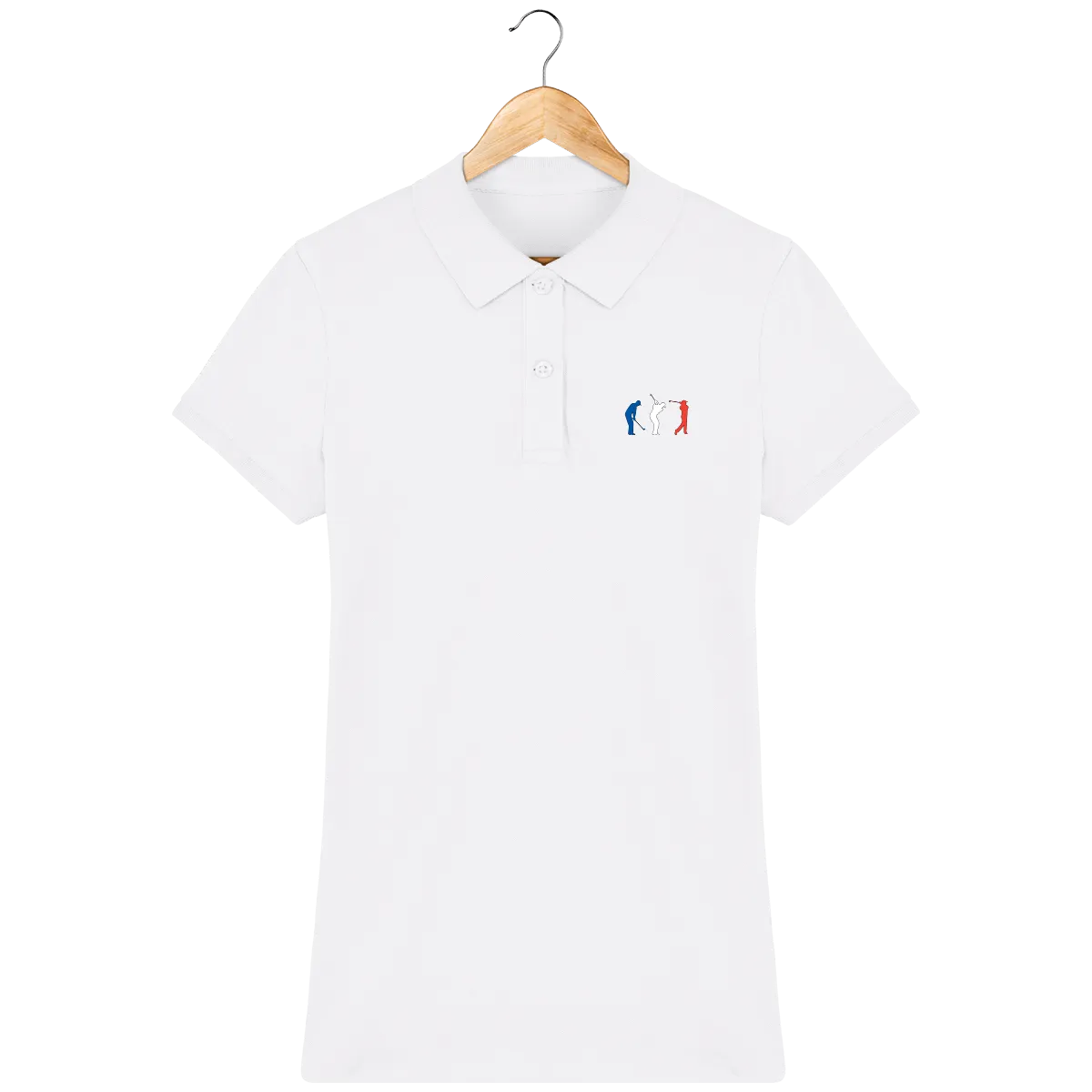 Polo en coton Bio brodé BLEU BLANC ROUGE