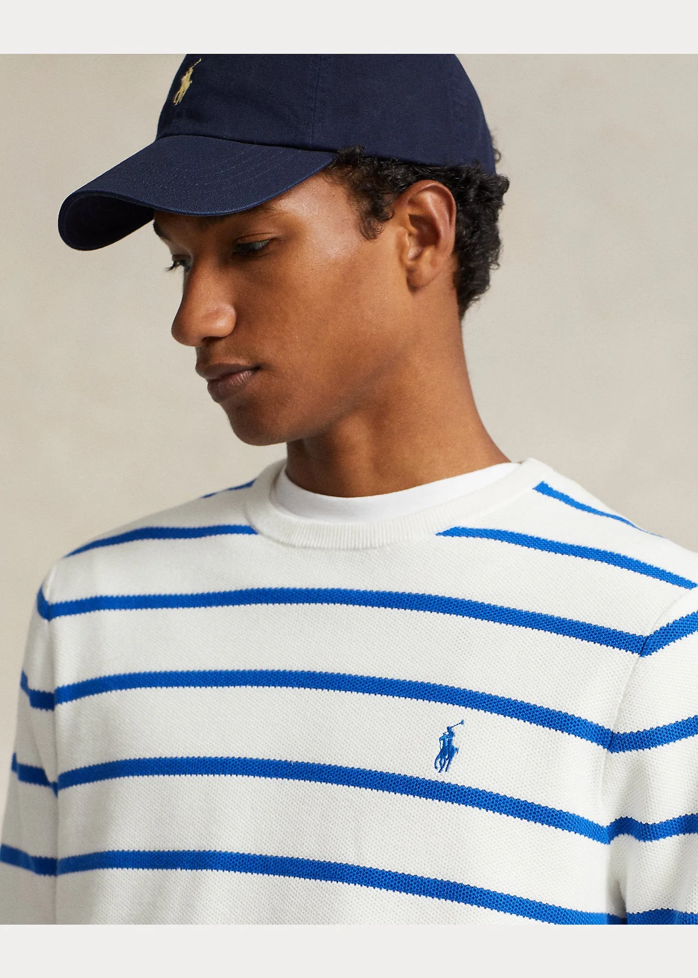 Polo Ralph Lauren - Pull rayé en coton piqué