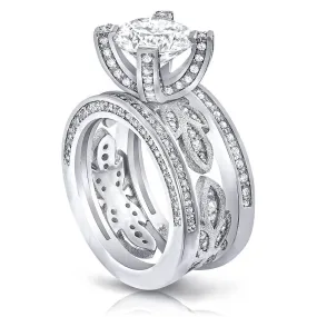 Princess Diamond Garden Engagement Ring