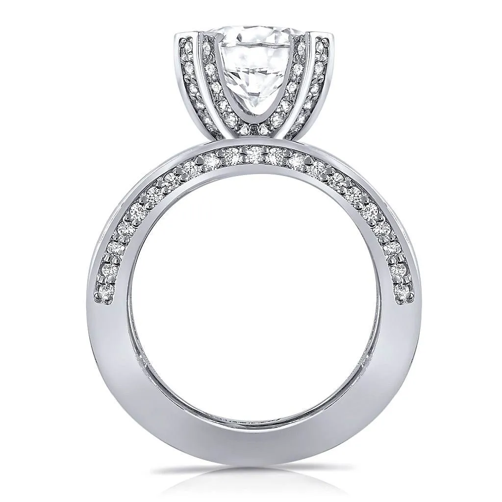 Princess Diamond Garden Engagement Ring