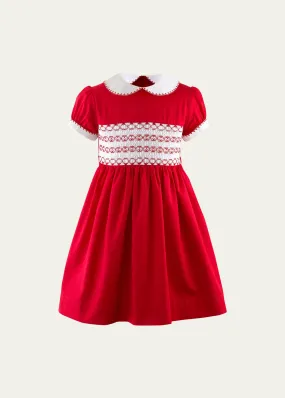 Rachel Riley Girl's Smocked Festive Dress, Size 2-10