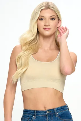 Ribbed Wide Band Bra Top