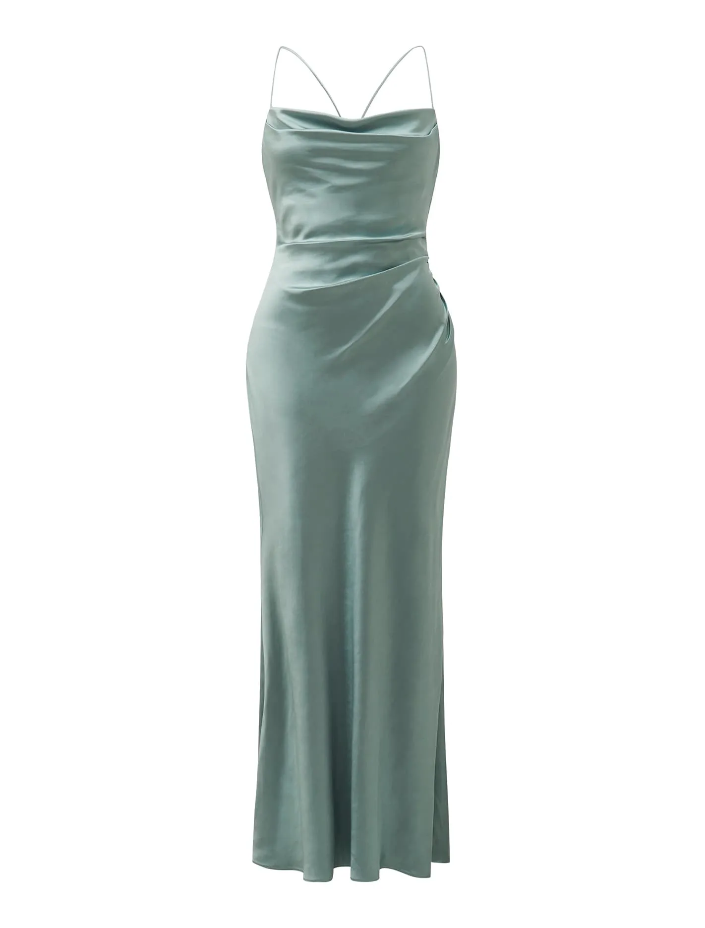 Ruby Tie Back Satin Maxi Dress