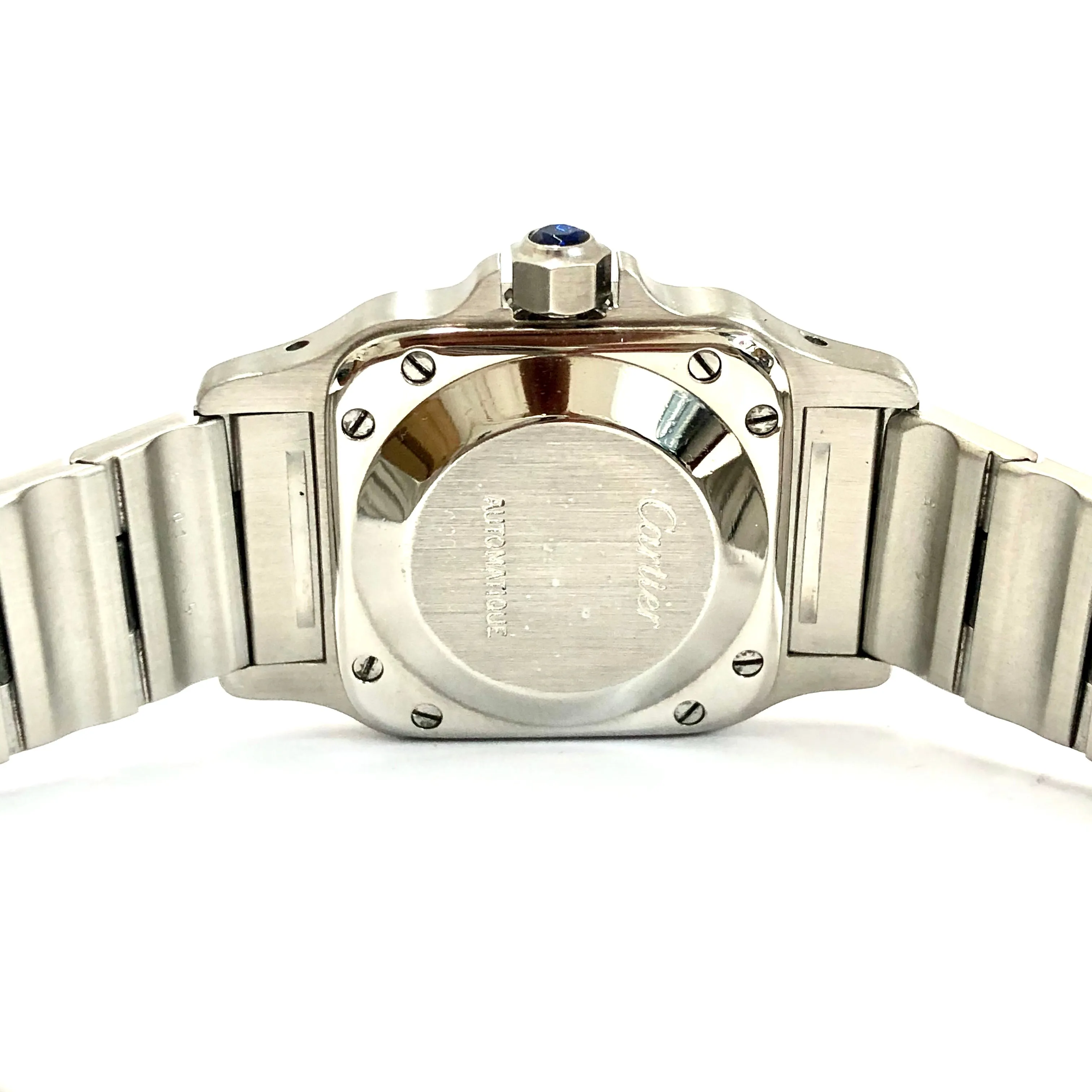 SANTOS De CARTIER Automatic 24mm Steel 0.72TCW DIAMOND Watch