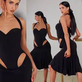 Seductive Black Practice Dance Wear | 2405