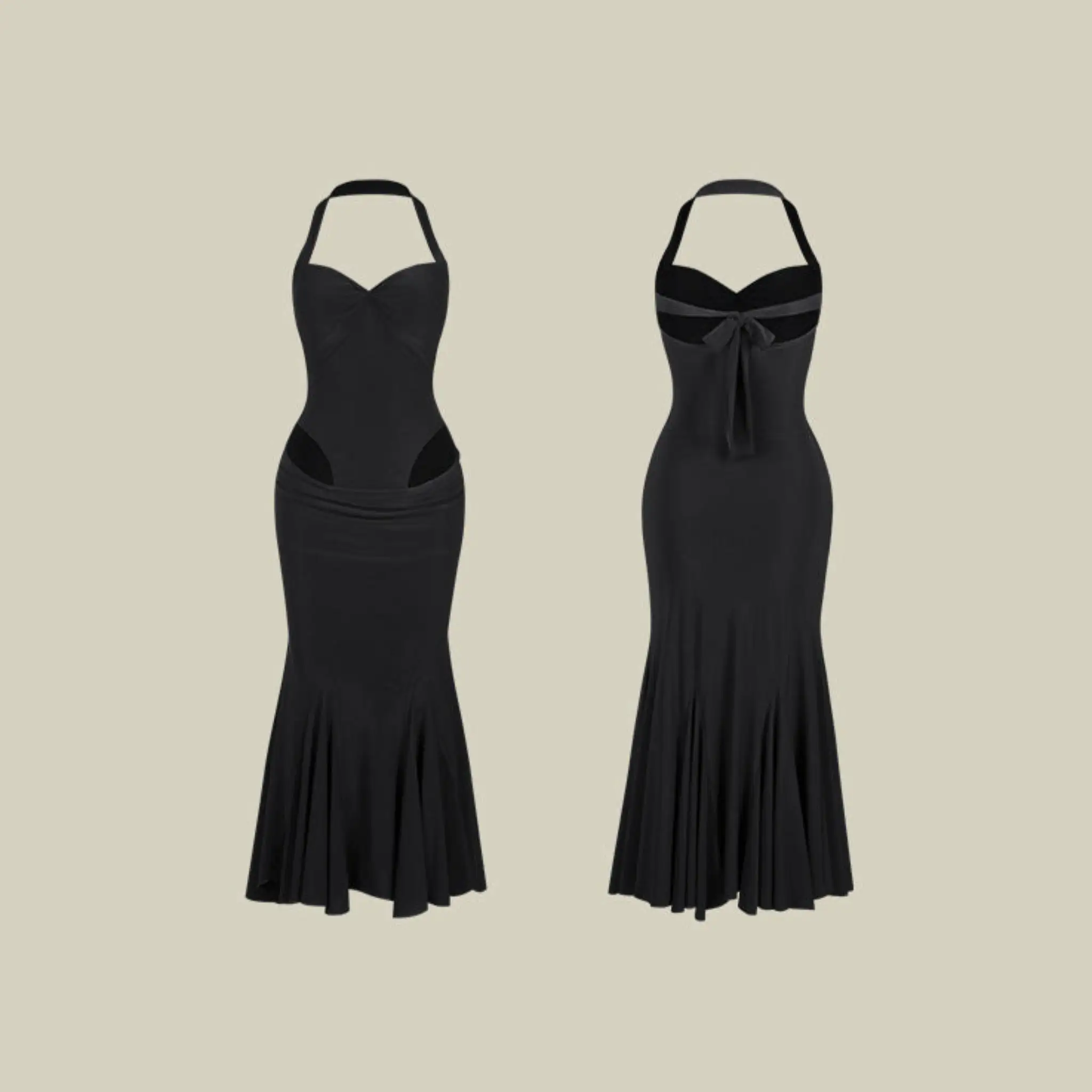 Seductive Black Practice Dance Wear | 2405