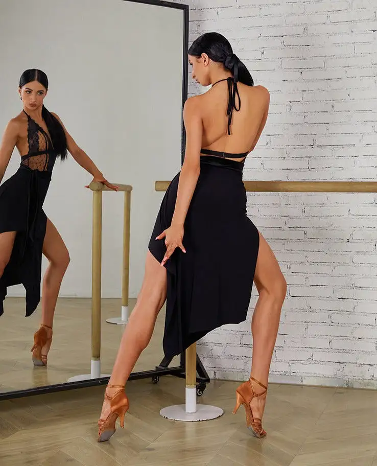 Sensual Black Practice Dance Wear | 2413