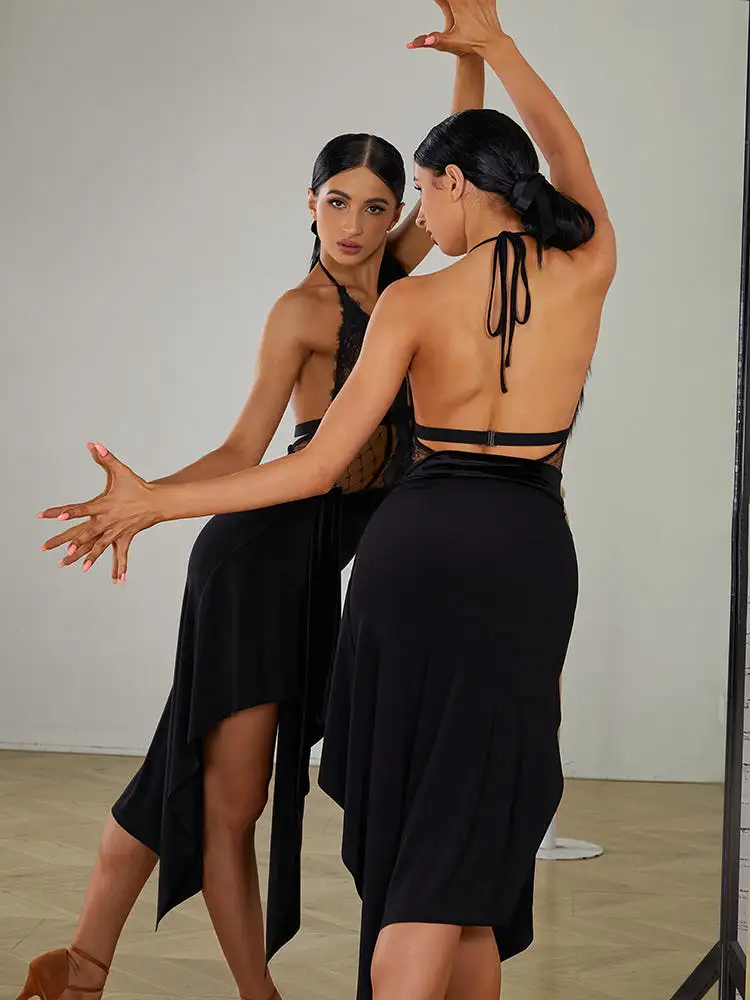 Sensual Black Practice Dance Wear | 2413