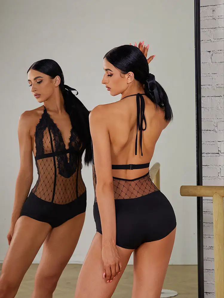 Sensual Black Practice Dance Wear | 2413