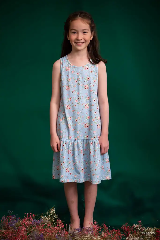 Sleeveless Dress - Blue Princess Rose