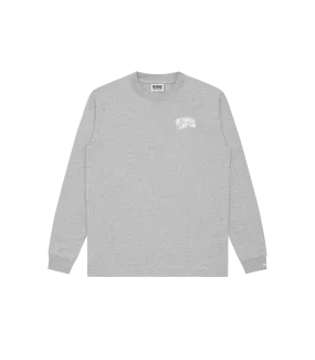 SMALL ARCH LOGO L/S T-SHIRT - HEATHER GREY