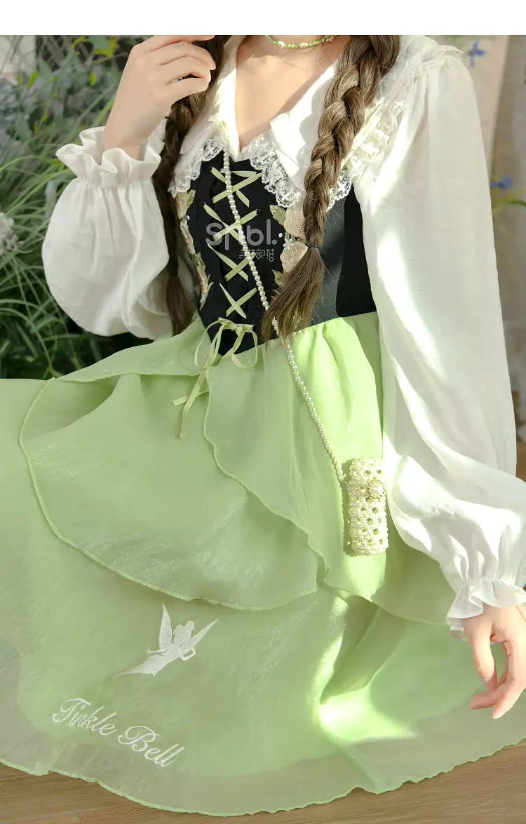 Spring Lovely Flower Girl Green Dress ON622