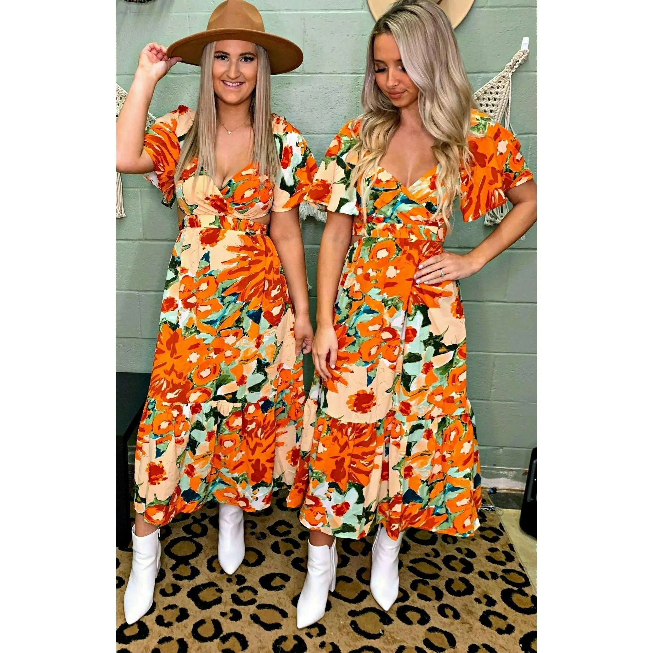 Sunny Floral Maxi Back Tie Dress