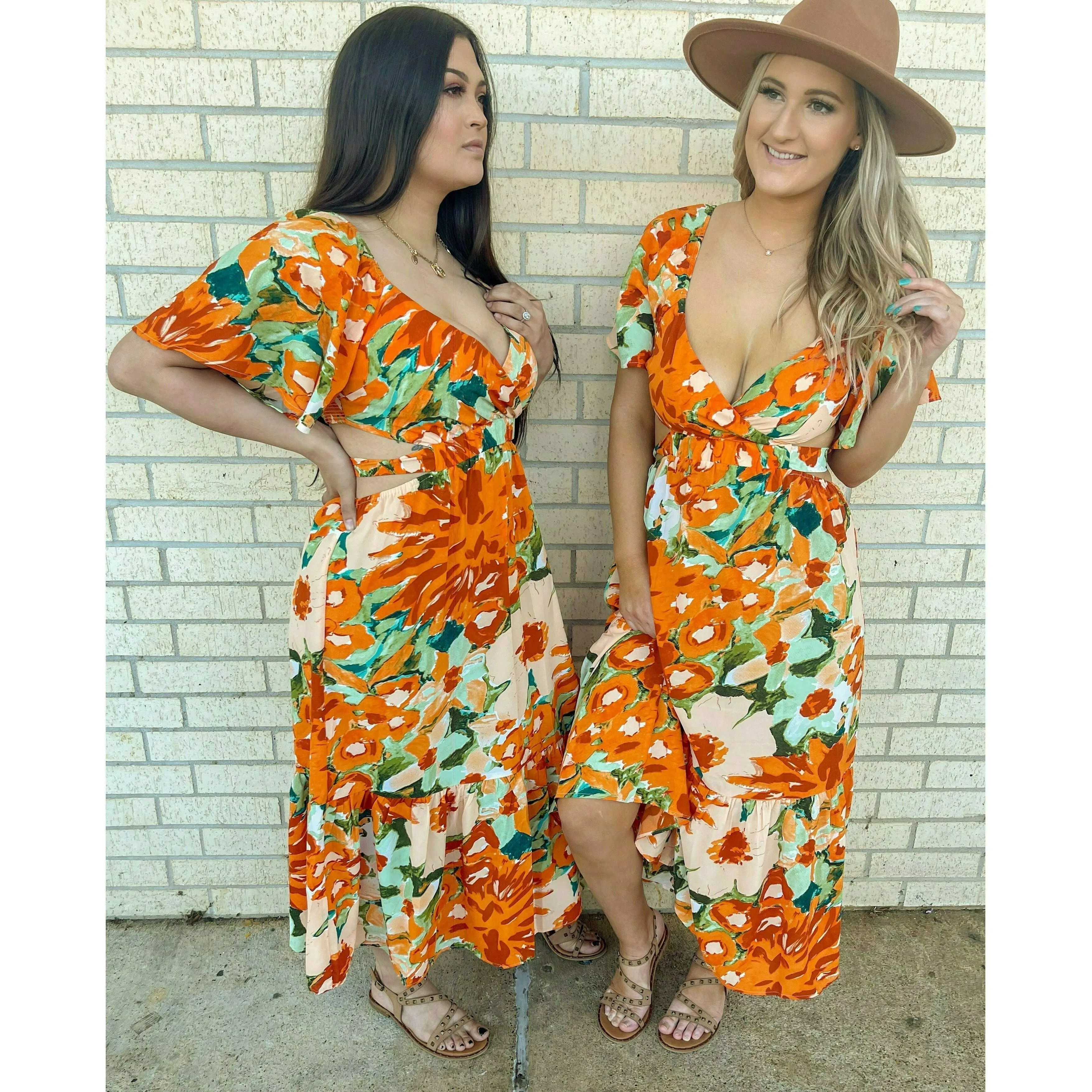 Sunny Floral Maxi Back Tie Dress