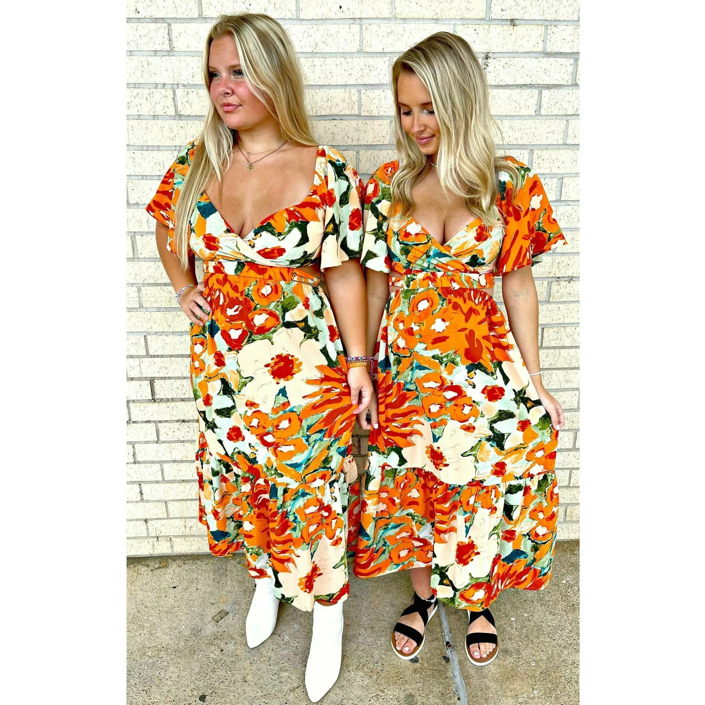 Sunny Floral Maxi Back Tie Dress